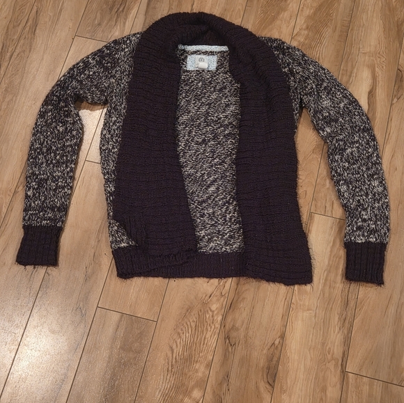 Element Plum Purple Open Cozy Knit Cardigan, Thick And Warm, Size Medium - Picture 1 of 5